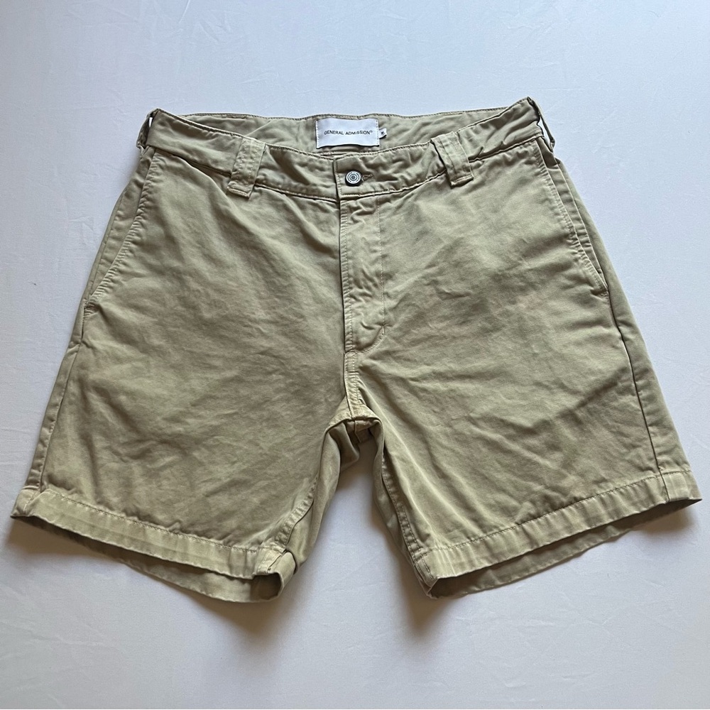 GENERAL ADMISSION tan khaki cotton‎ green shorts